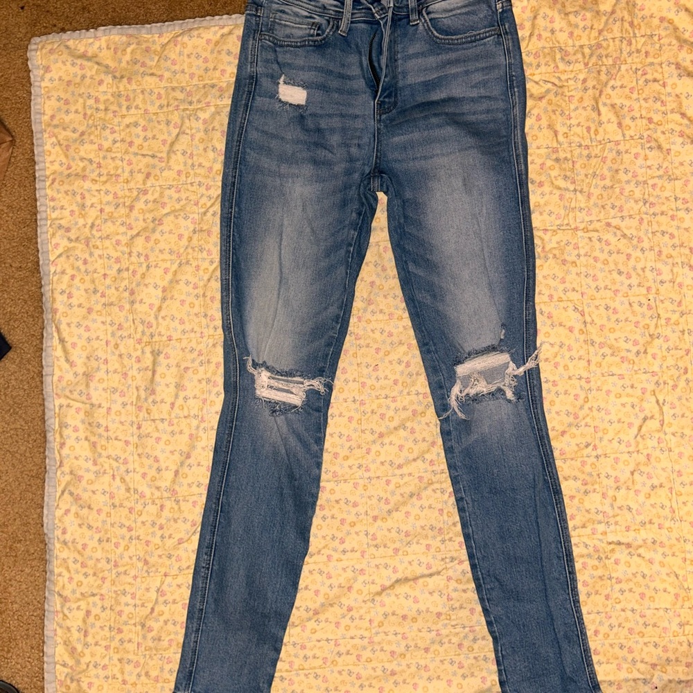 Flying Monkey Distressed High Rise Skinny Jeans